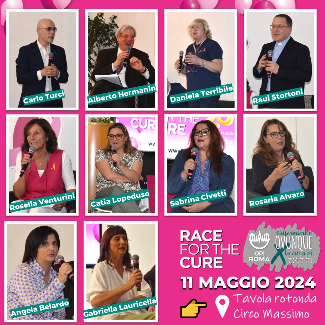 OPI ROMA, partner di Race for the cure (Komen Italia) per la tavola rotonda: “L’infermieristica e la lotta contro il tumore al seno nella sanità che cambia”